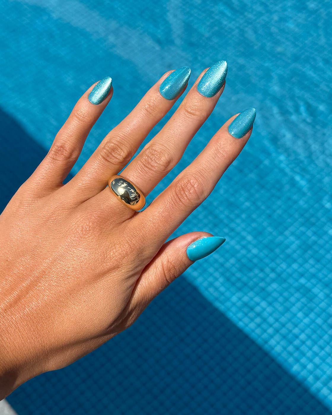 Aquamarine Cat Eye - Almond