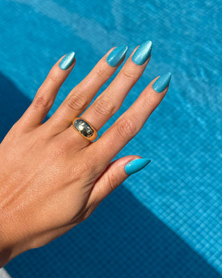 Aquamarine Cat Eye - Almond