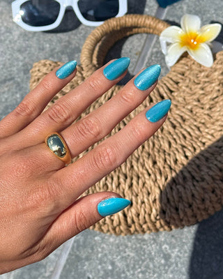 Aquamarine Cat Eye - Almond