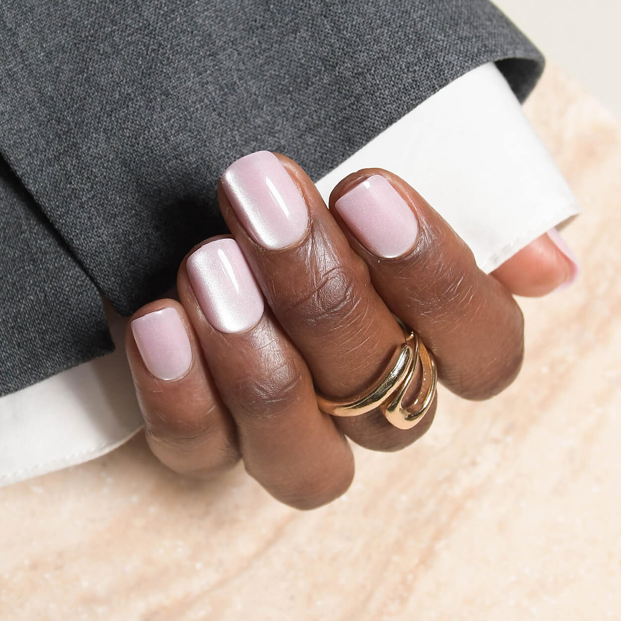 Pink Cat Eye - Square