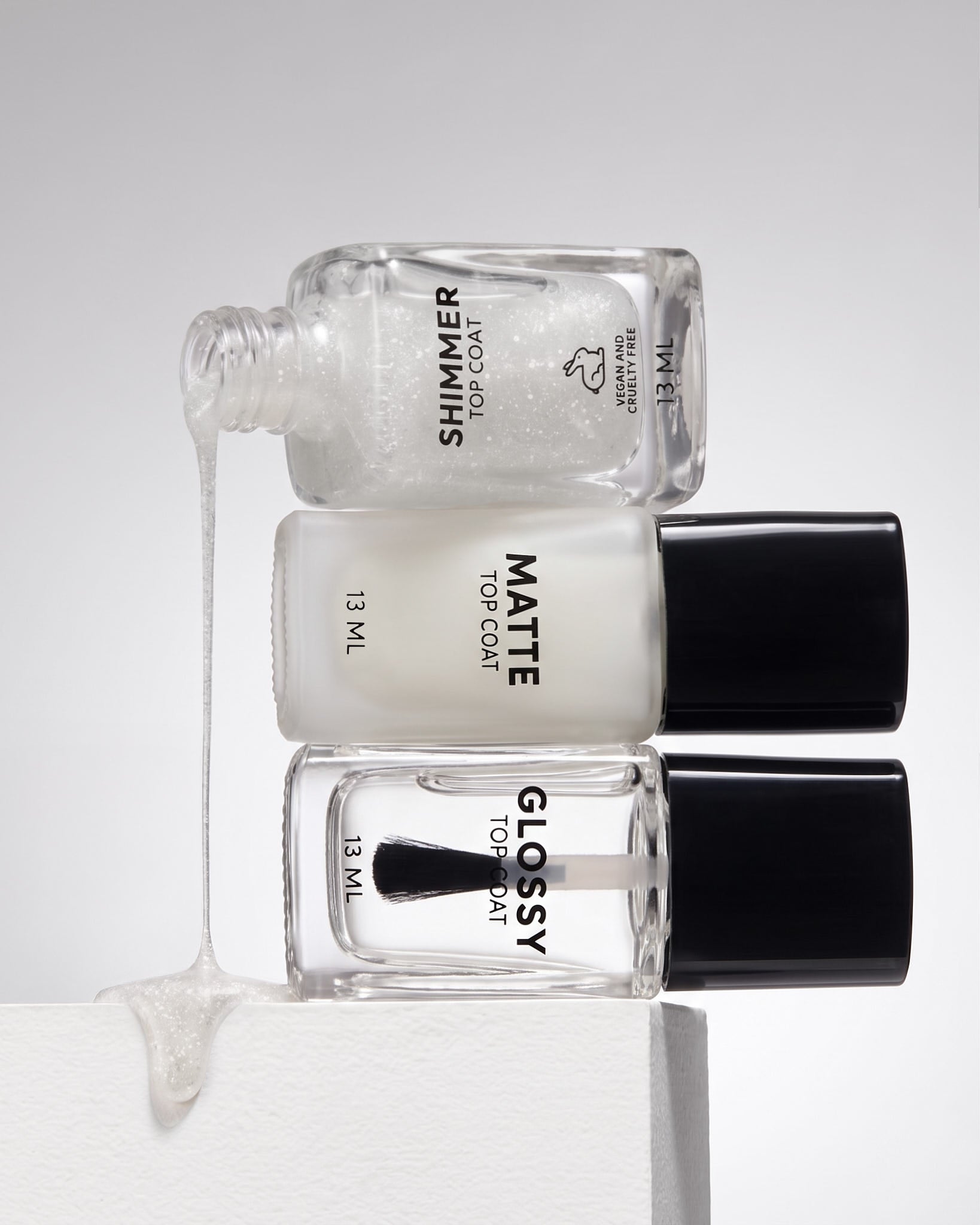 Trio: Glossy, Matte & Shimmer Top Coat